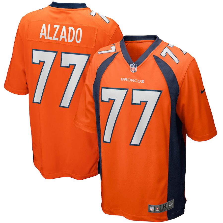 Men Denver Broncos #77 Lyle Alzado Nike Orange Game Retired Player NFL Jersey